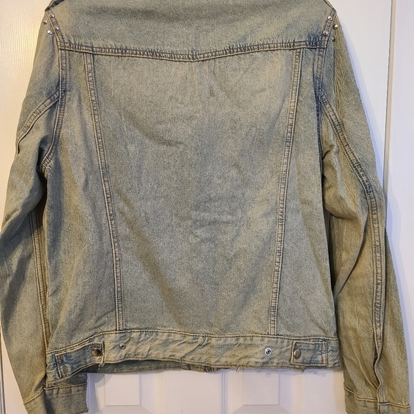 H&M studded denim moto style jacket - Picture 4 of 4